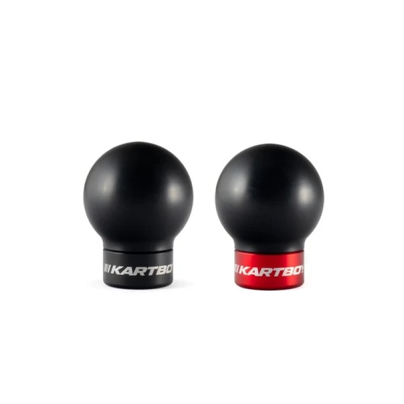 Kartboy StackLock Tarmac Shift Knob Kit - Black Delrin Ball - SS Core - Black & Red Trim Rings - Graveyard Performance