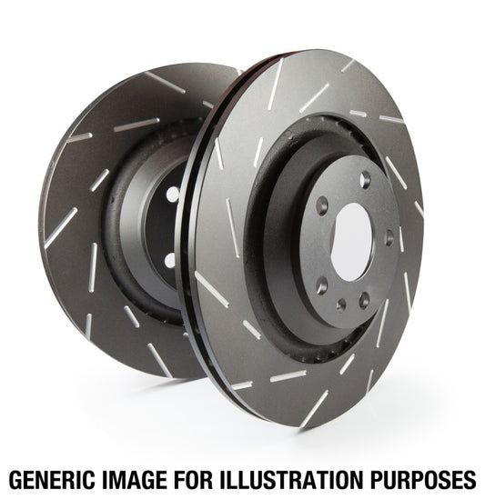 EBC 15+ Ford F150 2.7 Twin Turbo (2WD) USR Slotted Rear Rotors - Graveyard Performance