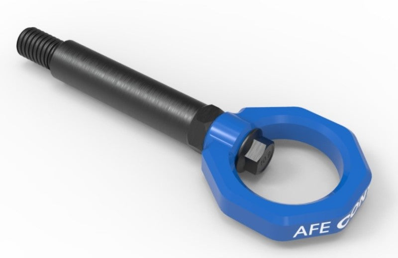 aFe Control Rear Tow Hook Blue BMW F-Chassis 2/3/4/M - Graveyard Performance