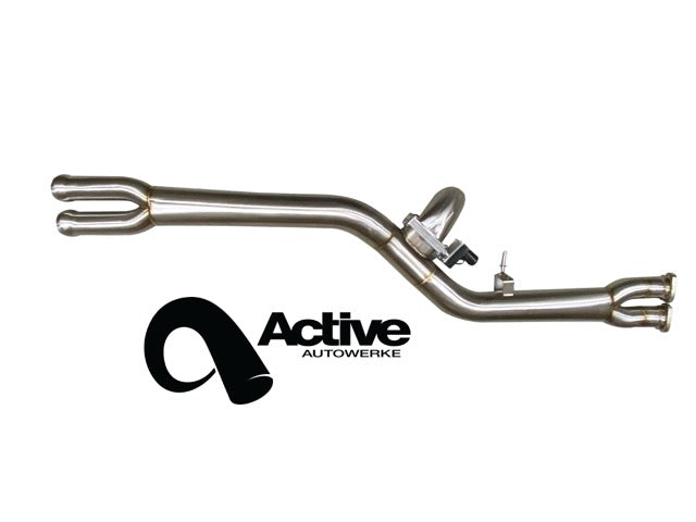 F87 BMW M2 Competition Mid Pipe includes Active F-brace - w Exhaust Dump - Graveyard Performance