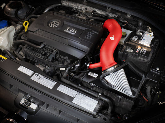 aFe Rapid 15-21 VW GTI L4 2.0L Induction Red Edition Cold Air Intake System w/ Pro DRY S Filter - Graveyard Performance