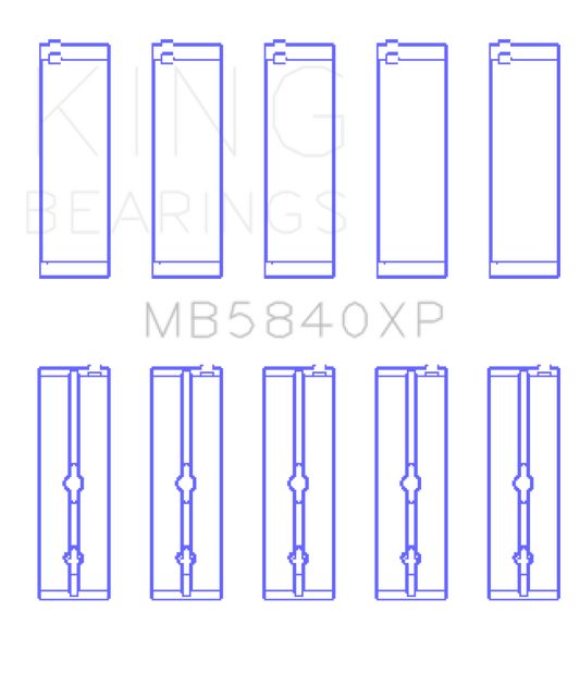 King Engine Bearings Chrysler 300 Srt8 (Size 0.26) pMaxBlack Coated Main Bearing Set