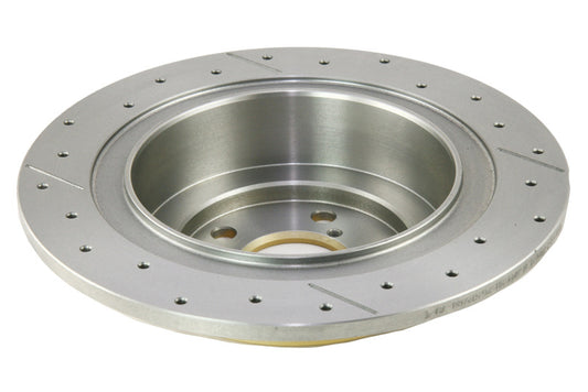 DBA 03-06 Subaru Baja Rear Street Series Drilled & Slotted Rotor w/Gold Hat - Graveyard Performance