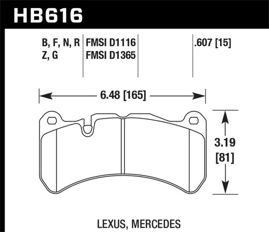 Hawk 08-09 Lexus IS-F HP+ Street Front Brake Pads - Graveyard Performance