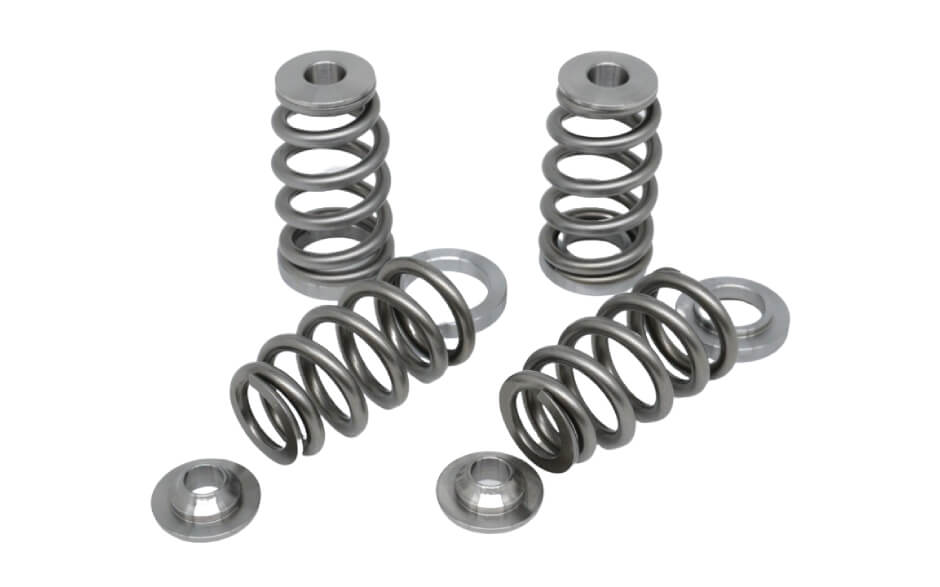 Kelford Extreme Beehive Valve Spring and Titanium Retainer kit for Nissan RB26DETT engines. Designed for extreme boost and high