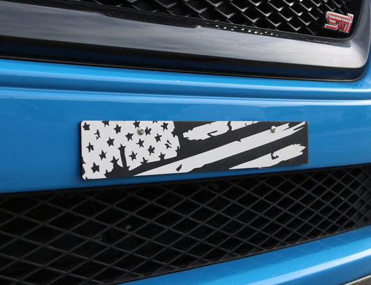 Billetworkz "American Flag - Distressed" License Plate Delete - Graveyard Performance