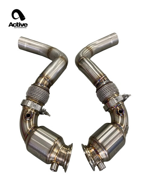 F90 M5/M8 X5M/X6M Active A-Flow Catted Downpipes