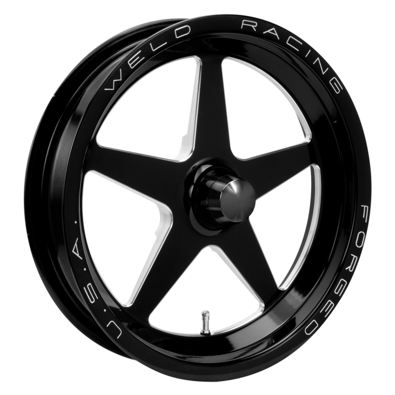 Weld Alumastar 1-Piece 15x3.5 / Strange Spindle MT / 1.75in. BS Gloss Black Milled - Non-Beadlock - Graveyard Performance
