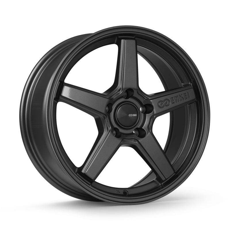 Enkei Quasar 19x8in / 5x120 BP / 55mm Offset / 72.6mm Bore - Gloss Gunmetal Wheel
