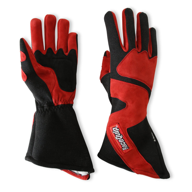 RaceQuip SFI-5 Red/Black Medium Long Angle Cut Glove - Graveyard Performance