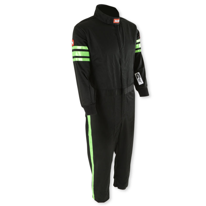 RaceQuip Green Trim SFI-1 JR. Suit - Kids XXS - Graveyard Performance