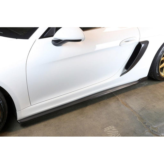 APR Performance Carbon Fiber Porsche 981 Cayman GT4 Side Rocker Extensions/ Side Skirt 2015-2016