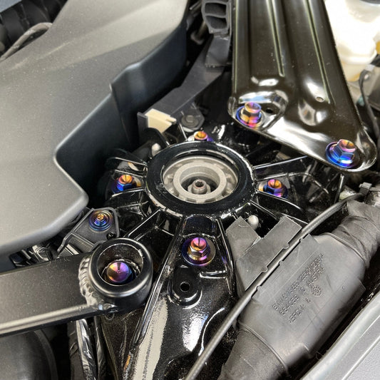 JDC Titanium Strut Tower Hardware Kit (MK5 Supra) - Graveyard Performance