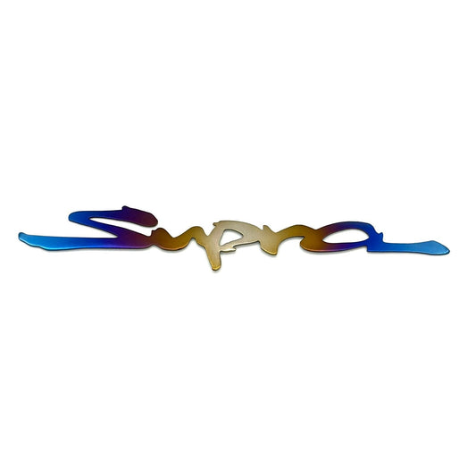 JDC Titanium "Supra/Turbo" Badges | MK4 Toyota Supra
