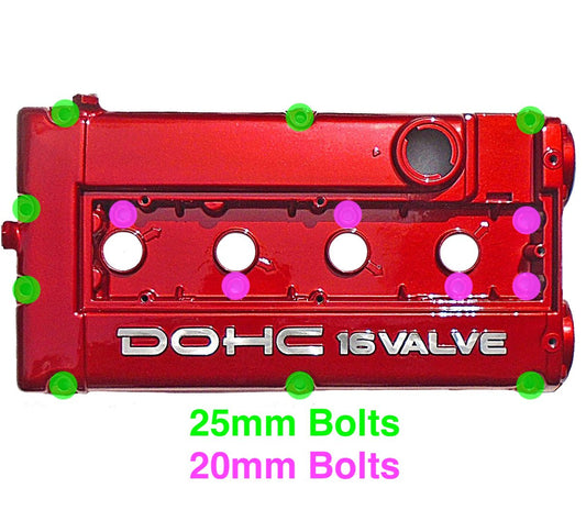 JDC Titanium Valve Cover Hardware Replacement Kit (1G/2G DSM) - Graveyard Performance