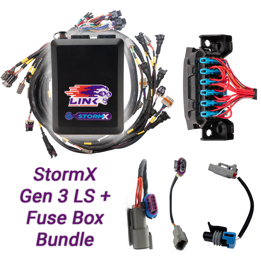 Gen3 LS Bundle - G4X StormX ECU + LS Engine Harness + Fuse Box bundle - Graveyard Performance