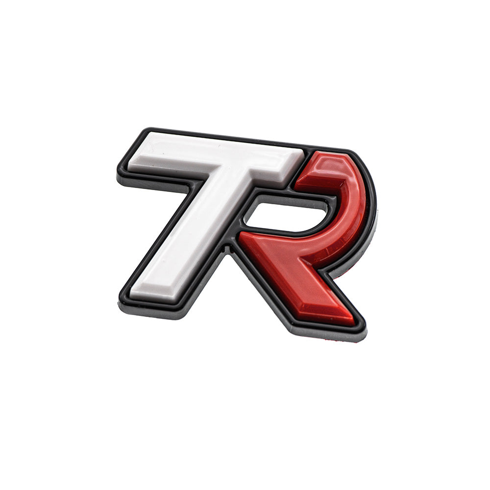 SMY Subaru TR "Tuner Ready" Trunk Badge White / Red Subaru 2022-2025 WRX