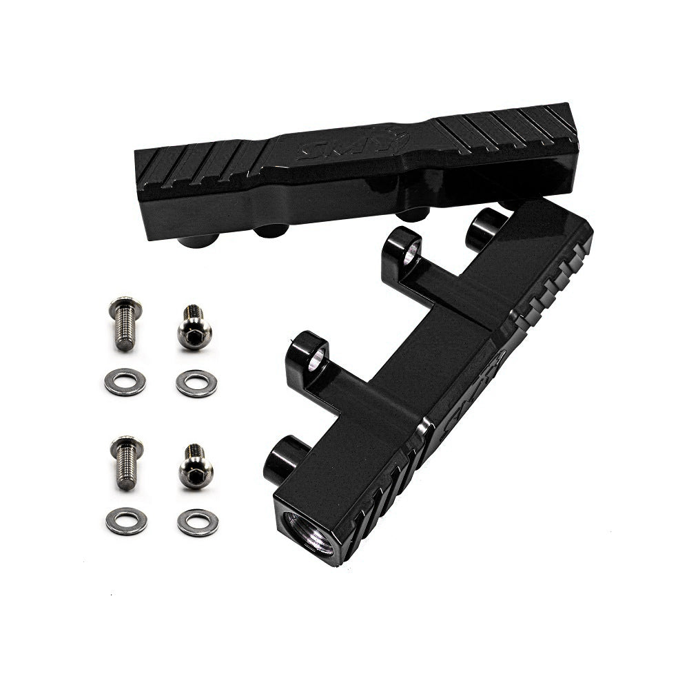 SMY Top Feed Aluminum Fuel Rails Gloss Black Subaru 2002-2014 WRX / 2007-2021 STI - Graveyard Performance