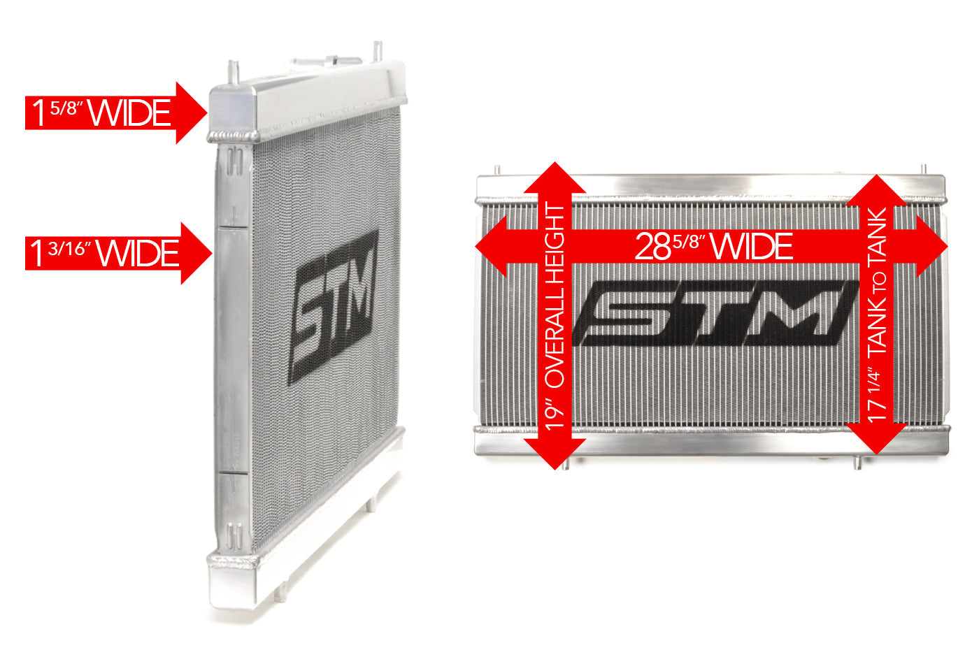 STM Evo 7/8/9 Billet Aluminum Slim Radiator