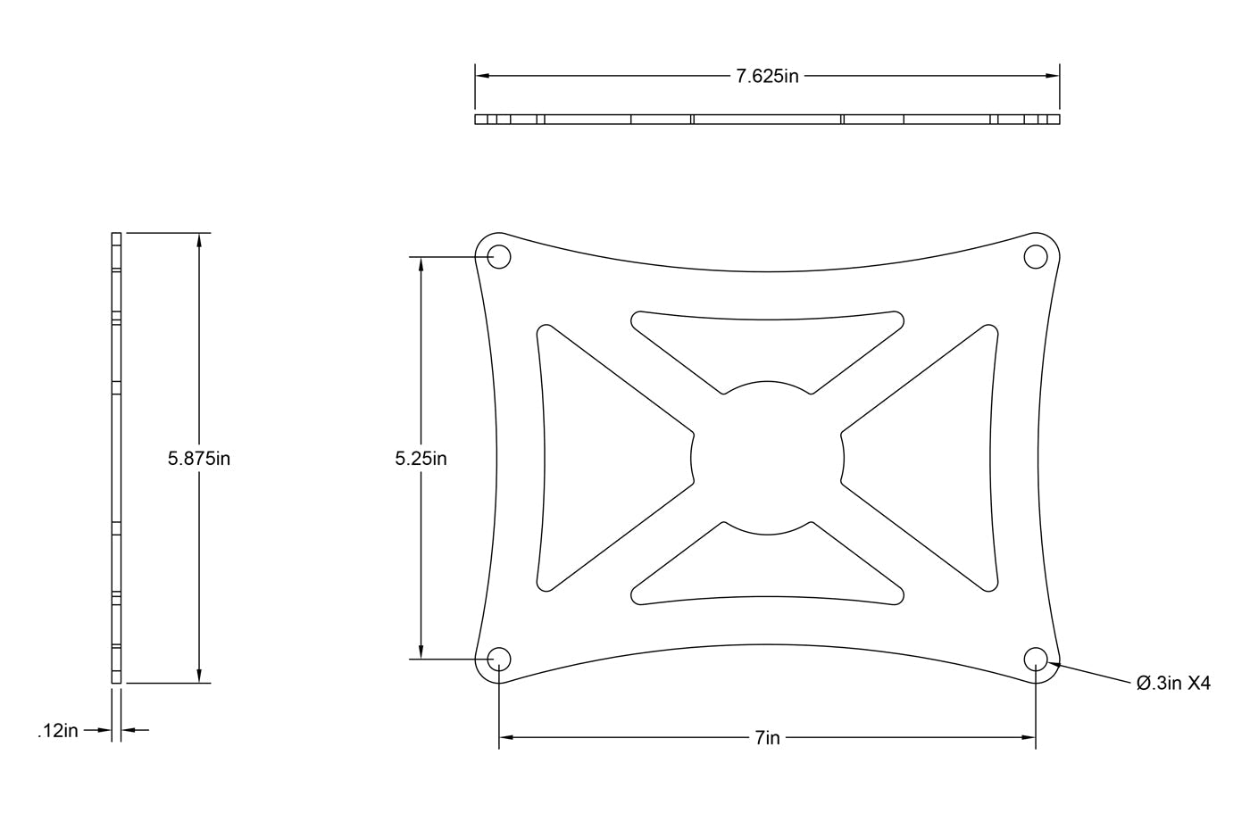 STM Drag Racing Parachute Mount Plate (PMP-MS)
