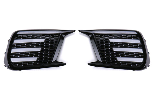 OLM Clear Tri-Bar Fog Light Bezel - 2018-2021 Subaru STI / 2018 WRX - Graveyard Performance