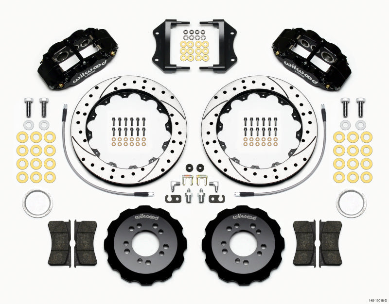 Wilwood Narrow Superlite 6R Front Hat Kit 12.88in Drilled 2013-Up Ford Focus ST w/ Lines - Graveyard Performance