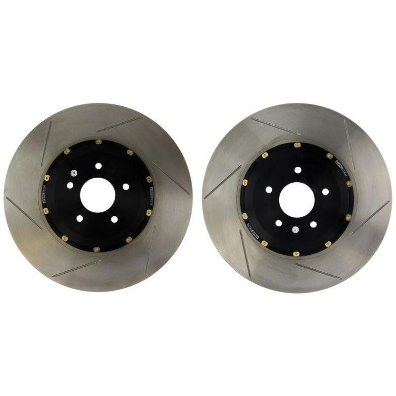 StopTech 09-14 Nissan GT-R Rear Slotted Bare Iron 380x30mm AeroRotor Kit Pair