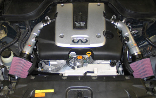 K&N 07-08 G35 Dual Silver Typhoon Short Ram Intakes - Graveyard Performance