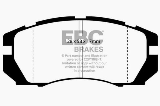 EBC 95-96 Subaru Impreza 2.2 Ultimax2 Front Brake Pads - Graveyard Performance