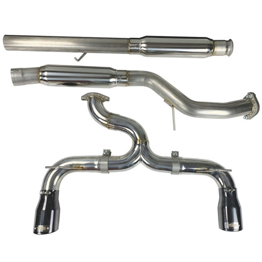 Injen 16-18 Ford Focus RS 3in Cat-Back Stainless Steel Exhaust w/ 4in Black Chrome Tips - Graveyard Performance