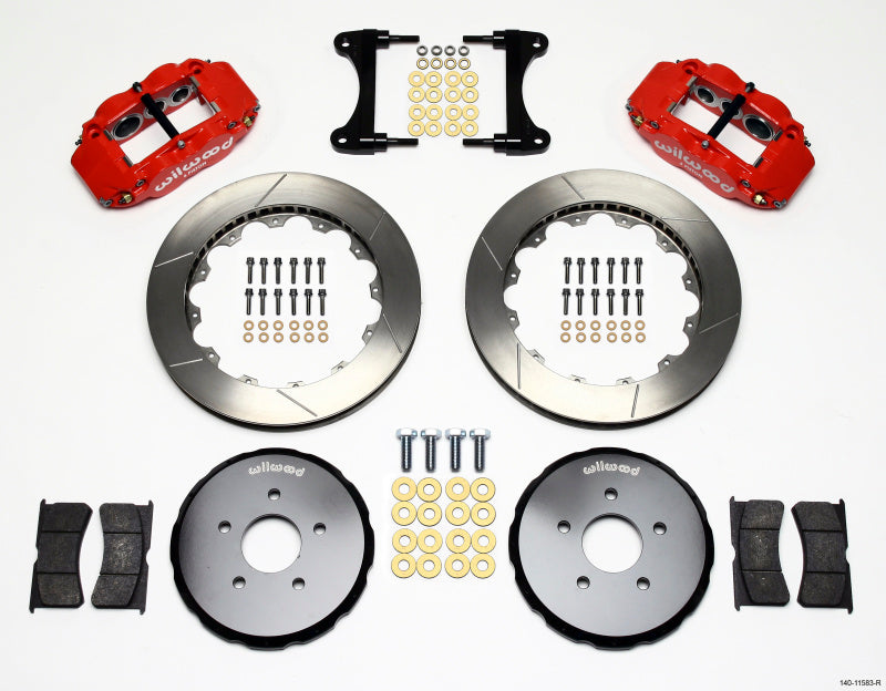Wilwood Narrow Superlite 6R Front Hat Kit 13.06in Red Nissan 370Z/Fiti G37 - Graveyard Performance