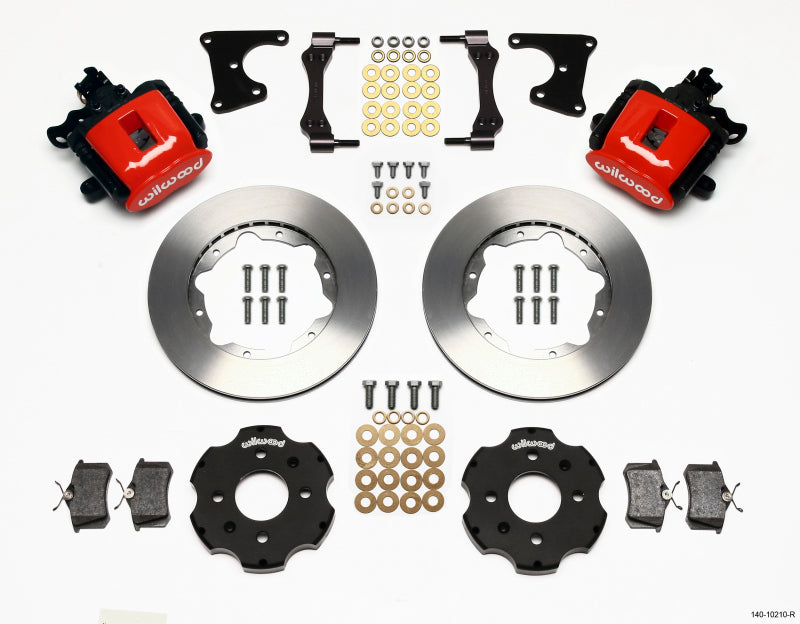 Wilwood Combination Parking Brake Rear Kit 11.00in Red Civic / Integra Drum 2.71 Hub Offset - Graveyard Performance