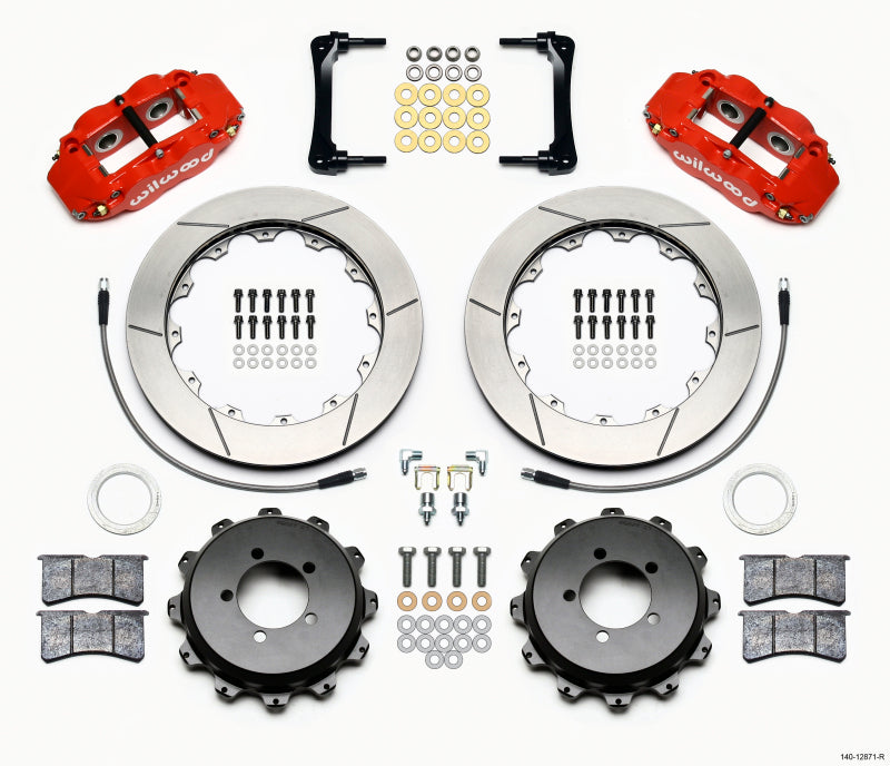 Wilwood Narrow Superlite 4R Rear Kit 12.88in Red 2012-Up Toyota / Scion FRS w/Lines - Graveyard Performance