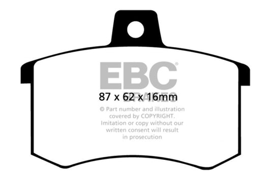 EBC 89-90 Audi 100 Quattro 2.3 Yellowstuff Rear Brake Pads - Graveyard Performance