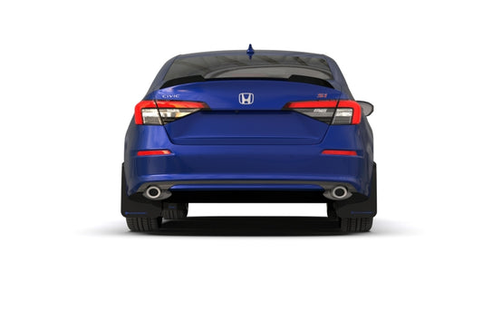 Rally Armor 22-26 Honda Civic/Civic Si/Sport Red UR Mud Flap w/White Logo - Graveyard Performance