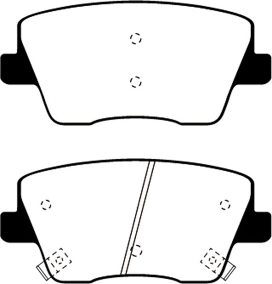 EBC 2019+ Hyundai Veloster (2nd Gen) Bluestuff Rear Brake Pads - Graveyard Performance