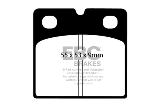 EBC 04-12 Aston Martin DB9 Parking Brake Ultimax2 Rear Brake Pads - Graveyard Performance