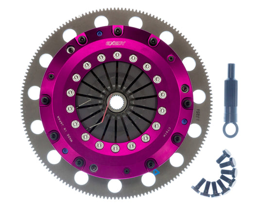 Exedy 11-16 Ford Mustang GT 5.0L Hyper Twin Cerametallic Clutch Sprung Center Disc Push Type Cover - Graveyard Performance
