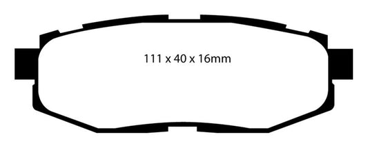 EBC 12+ Scion FR-S 2 Redstuff Rear Brake Pads - Graveyard Performance