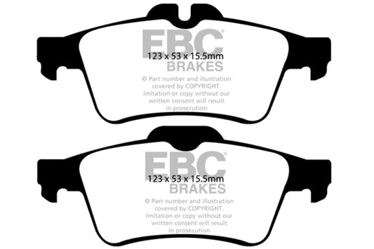 EBC Ultimax2 Rear Brake Pads for 2013+ Focus ST, 2016+ Focus RS & 2007+ Mazdaspeed 3 - Graveyard Performance