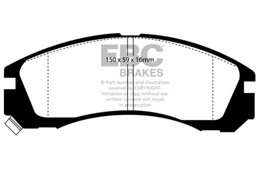 EBC 91-96 Dodge Stealth 3.0 2WD Redstuff Front Brake Pads - Graveyard Performance
