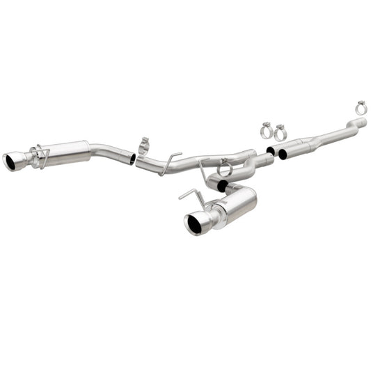 MagnaFlow Cat Back, SS, 2.5in, Competition, Dual Split Polish 4.5in Tips 2015 Ford Mustang Ecoboost - Graveyard Performance