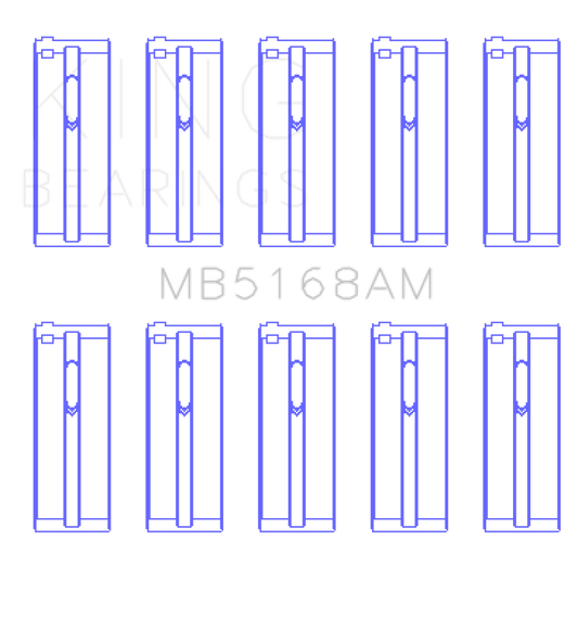 King Engine Bearings Acura F22B1/Honda F22A1/F22A6/F22B1/F22B2/F22B6 Main Bearing Set - Size STD