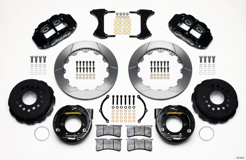 Wilwood Narrow Superlite 4R Rear P-Brk Kit 12.88in 2005-2014 Mustang - Graveyard Performance