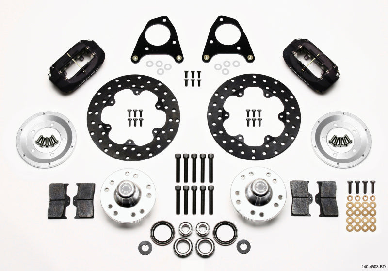 Wilwood Forged Dynalite Front Drag Kit Drilled Rotor 87-93 Mustang 84-86 SVO 5 Lug - Graveyard Performance