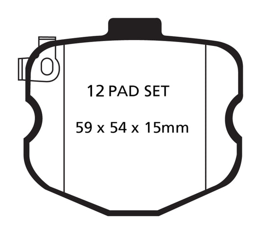 EBC 10-13 Chevrolet Corvette (C6) 6.2 Grand Sport Redstuff Front Brake Pads - Graveyard Performance