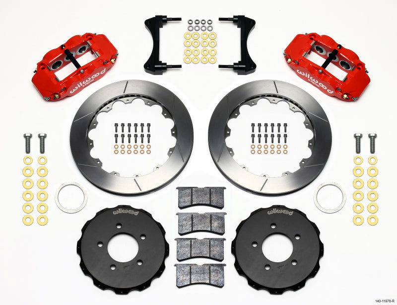 Wilwood Narrow Superlite 6R Front Hat Kit 12.88in Red 2006-Up Civic / CRZ - Graveyard Performance
