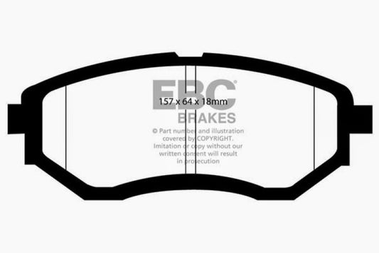 EBC 05-17 Subaru Legacy Ultimax2 Replacement Front Brake Pads - Graveyard Performance