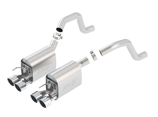 Borla 06-13 Chevy Corvette C6 ZO6/ZR1 Manual Trans S-Type II Rear Section Exht Dual Rd Rolled Tips - Graveyard Performance