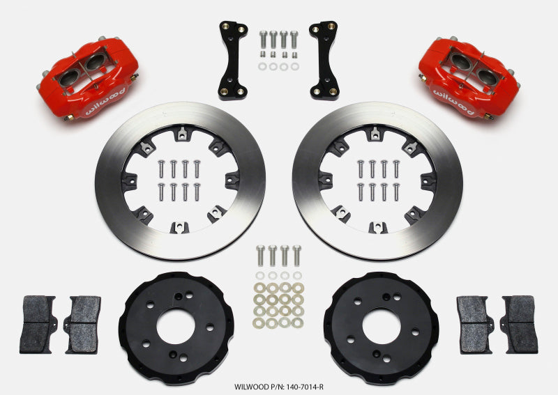 Wilwood Forged Dynalite Front Hat Kit 12.19in Red 02-06 Acura RSX-5 Lug - Graveyard Performance